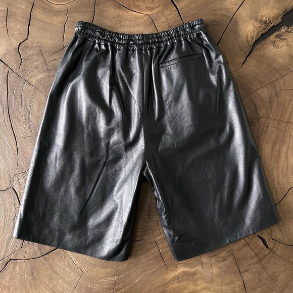 Jil Sander: EU46 $4000 Butter Soft Ovine Lamb Leather Runway Shorts SS24 - Picture 2 of 16